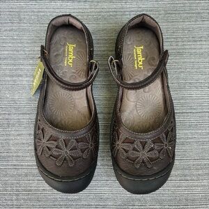 JAMBU Rosetta Mary Jane Shoes Vegan Leather Brown Size 6 Comfort